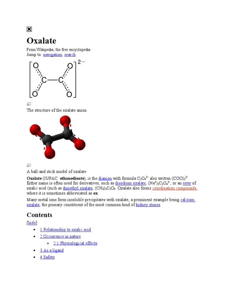 Oxalate | Nature