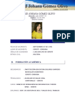 Currículo Ingrid Gómez auxiliar odontología