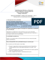 Guía de Actividades y Rúbrica de Evaluación - Paso 1 - Planteamiento y o Identificación Del Problema