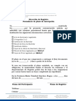 Formulario de Isncripcion Plazo para Entrega de Documento