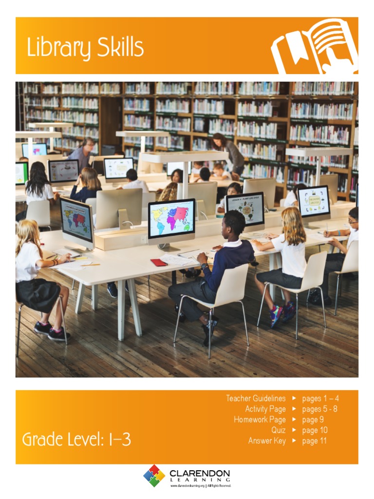 Library Skills Lesson Plan For Grades 1 3 Pdf Dictionary Books
