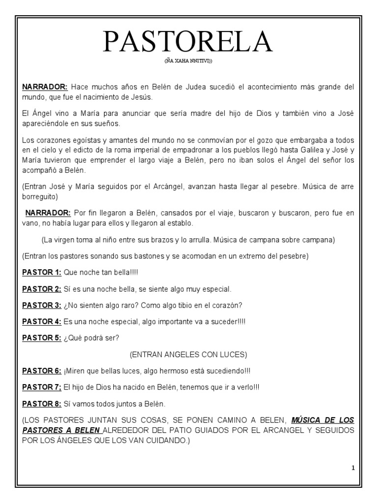PASTORELA - Docx Versión 1 | PDF | María, madre de Jesús | Diablo