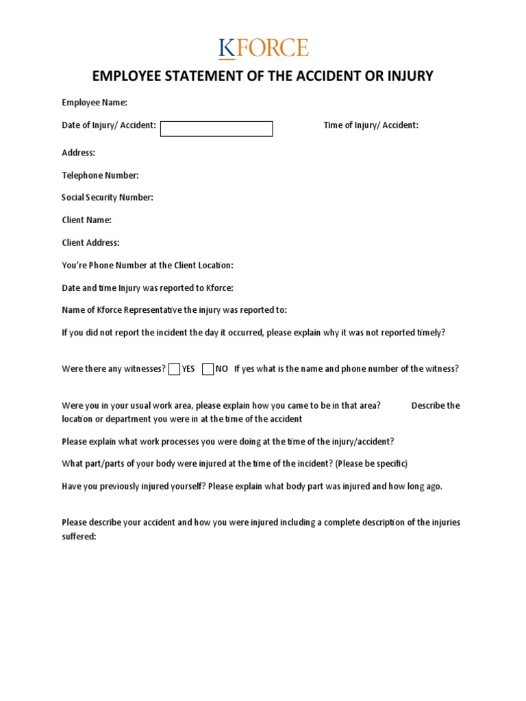 An Account of Injury: Documenting the Circumstances of a Workplace ...