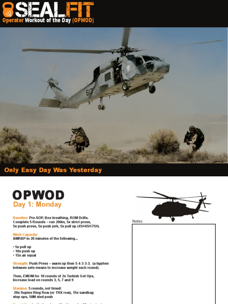 SEALFIT Weekly Workout Plan | PDF