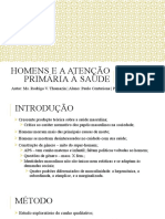 Apresentação - Homens e A Atenção Primária À Saúde