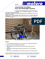 Dynamometer For E-Bikes According To New EPAC/EMC Standard: Features