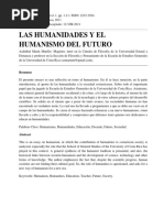 1 Las Humanidades Y El Humanismo Del Futuro
