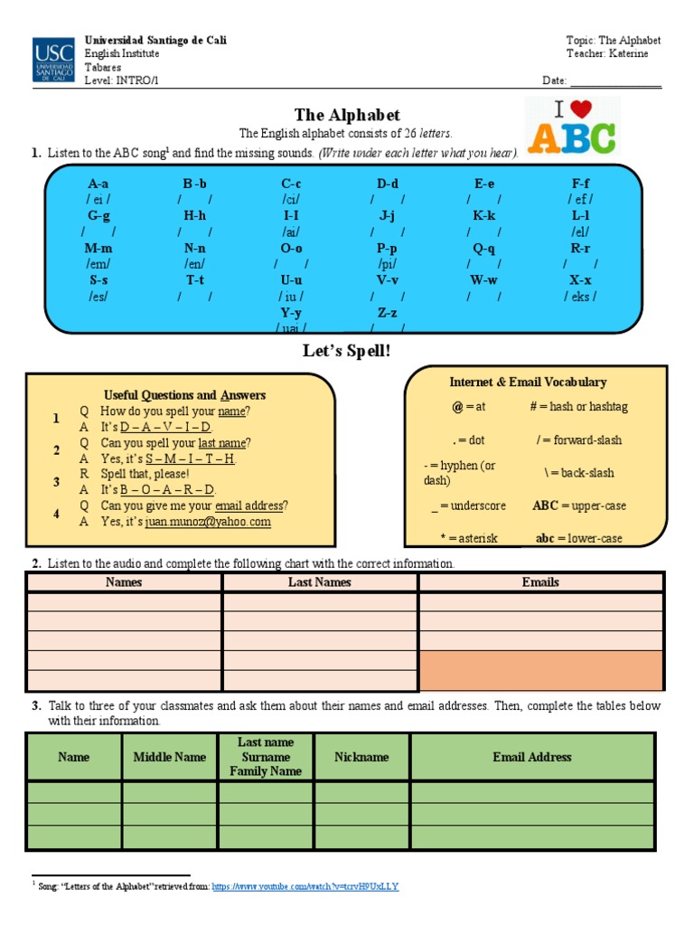 Alphabet Workshop Lesson Plan | PDF | Text | Symbols