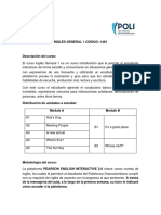 Programa INGLÉS GENERAL 1 2020 OCT PEARSON PDF