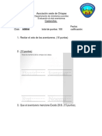 Asociación Oeste de Chiapas - Examen de Castores.