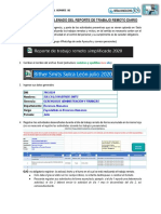 Manual para El Llenado Del Reporte de Trabajo Remoto Diario