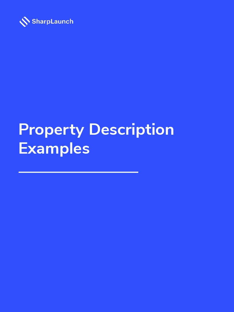 Property Description Examples PDF Retail Road Transport