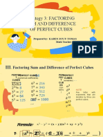 Factoring Sum and Difference of Perfect Cubes