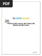 My Hass Booklet