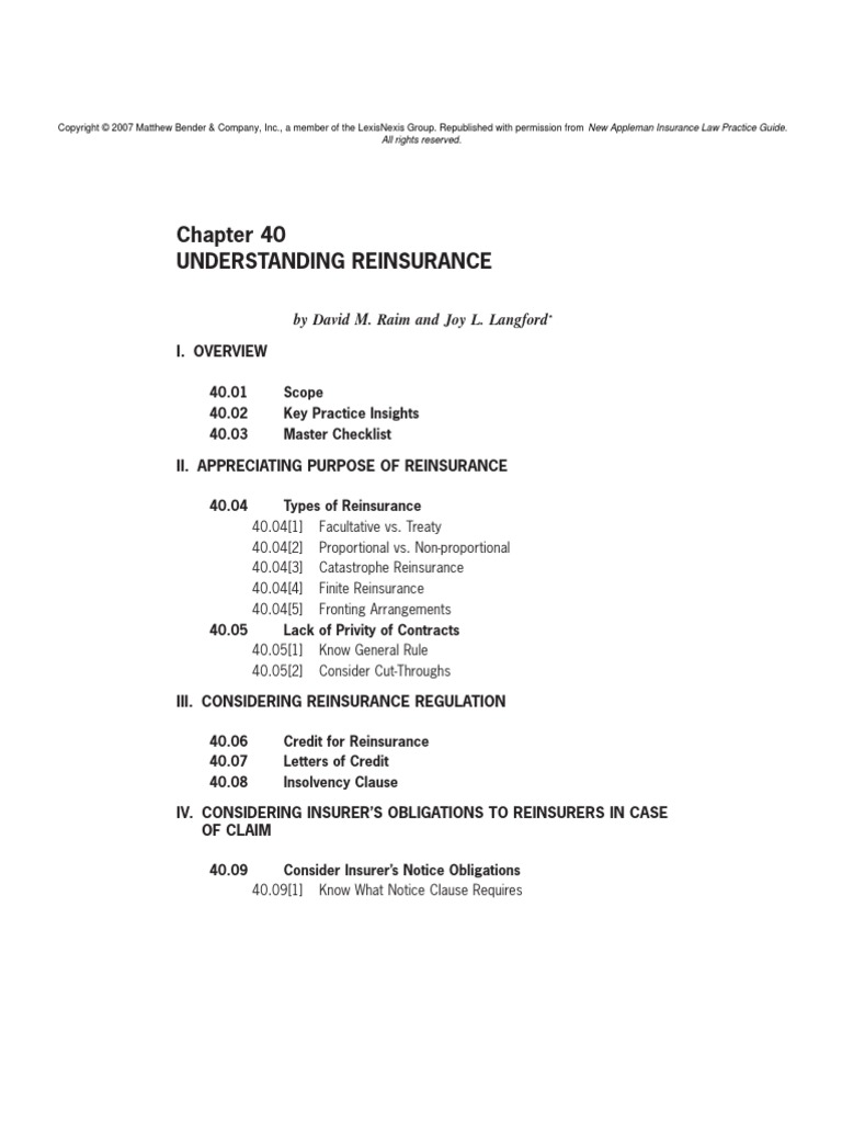 Understanding Reinsurance | PDF | Reinsurance | Insurance