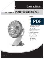 Portable Clip Fan Manual