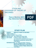 Introduction and Overview of Theory of Machines