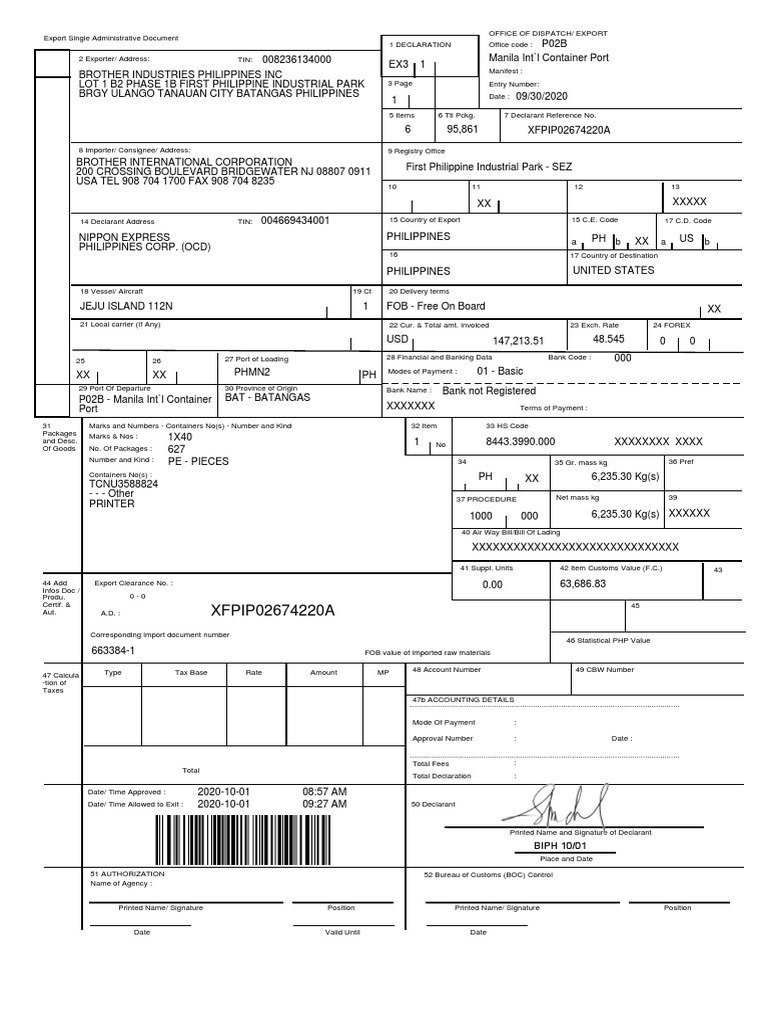 Export Single Administrative Document | PDF | Trade | Business