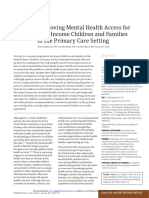 Improving Mental Health Access For Low-Income Children and Families in The Primary Care Setting