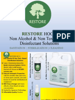 RESTORE HOCL Non Alcohol Based Disinfectant Solutions