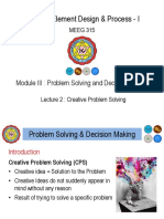 Lecture II (Problem Solving and Decision Making)