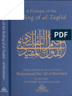 (Imam Shawkani) A - Critique - of - The - Ruling - of - Al-Taqlid - PDF