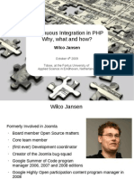 Continuous Integration in PHP Why, What and How?: Wilco Jansen
