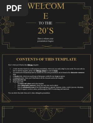 Welcome to the 20's by Slidesgo