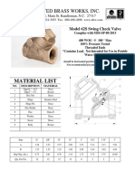 Material List: United Brass Works, Inc