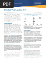Criminal Victimization, 2018: Percent of U.S. Residents Age 12 or Older Who Were Violent-Crime Victims, 2015 and 2018