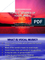 Studies of Vocal Music Traditions in Sabah