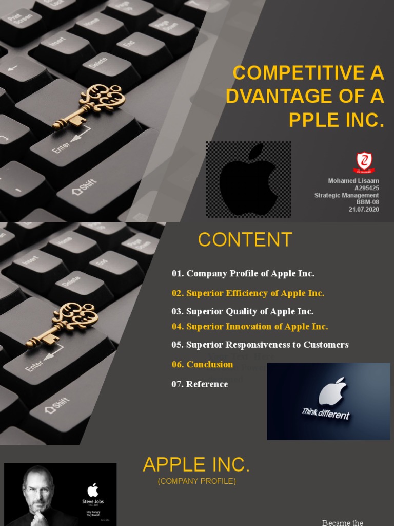 Competitive Advantage of Apple Inc | PDF | Apple Inc. | Innovation