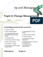 Leading Change: Types of Change and Models