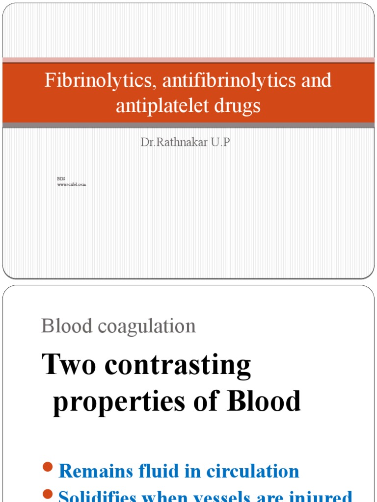 Blood Coagulation and Antithrombotic Drugs | PDF | Platelet | Coagulation