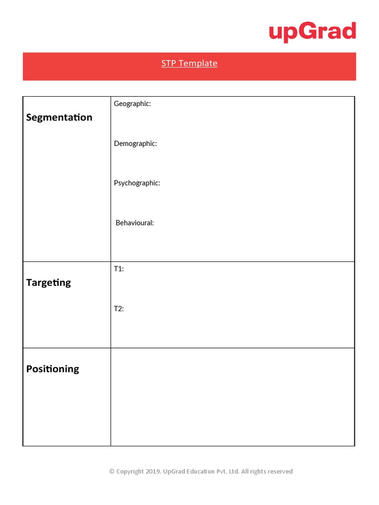 STP Template | PDF | Career & Growth | Social Science