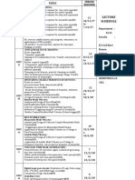 PDC Lecture Schedule