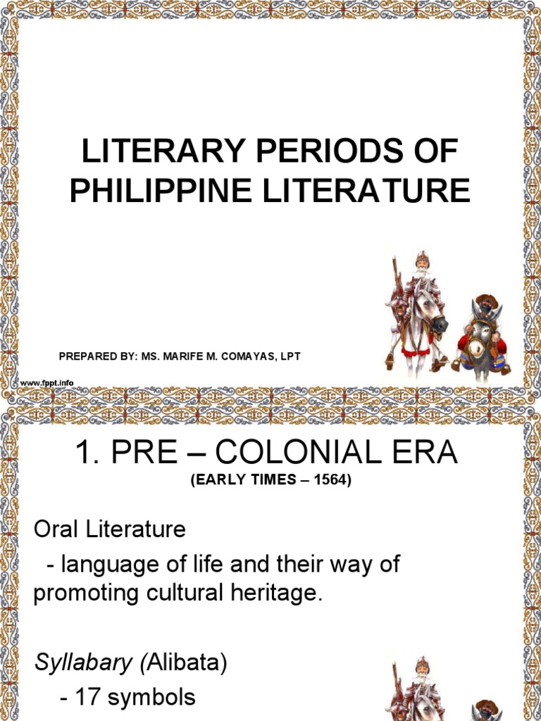 Literary Periods and Genres of Philippine Literature From Oral