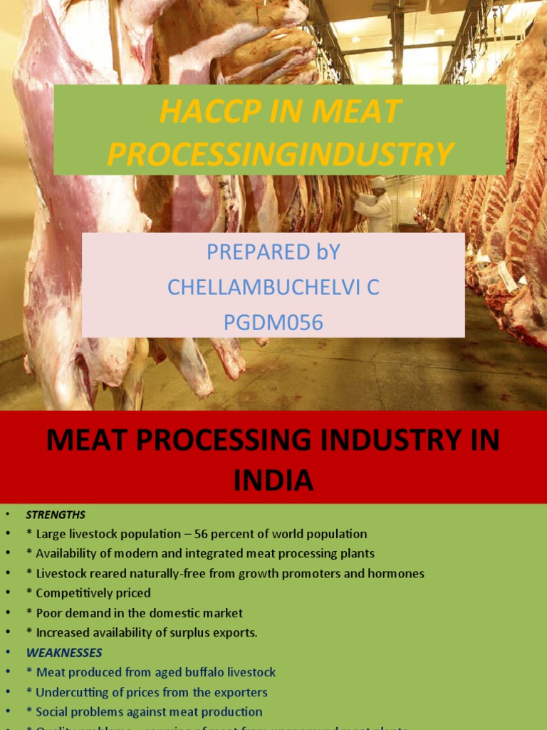 HACCP Meat Processing PDF Meat Hazard Analysis And Critical