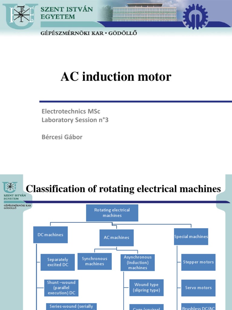 AC Induction Motor Laboratory Session | PDF | Electric Motor | Power ...