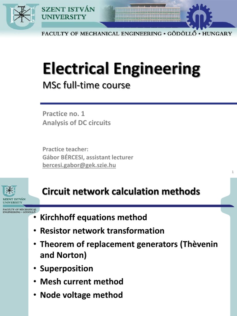DC Circuit Analysis Methods Guide | PDF | Electrical Network | Network ...