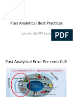 Post Analytical Best Practices: Labs For Life PPT Series