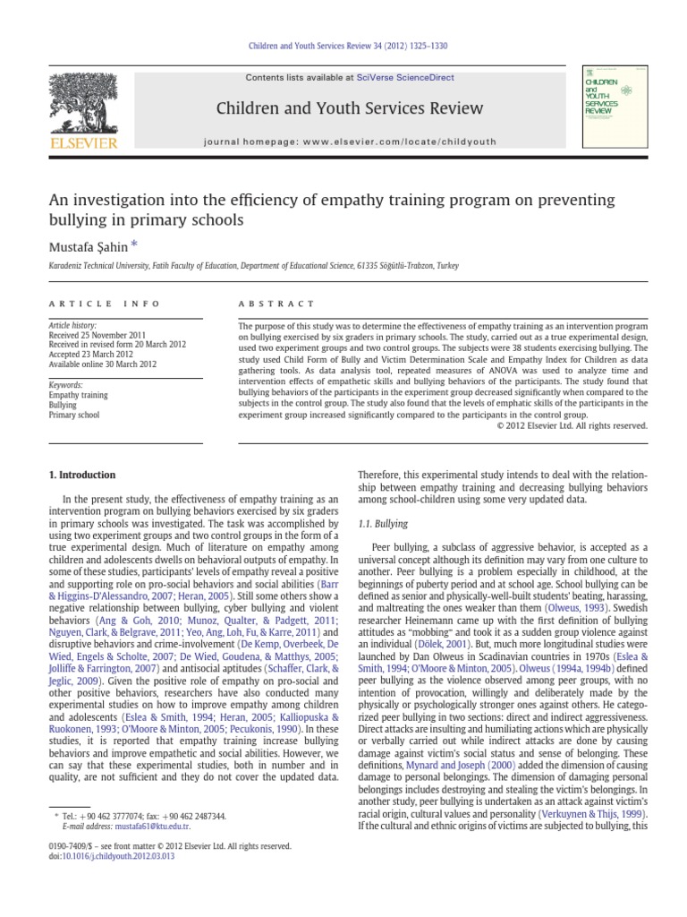 Bullying Program in Primary Schools | PDF | Empathy | Bullying