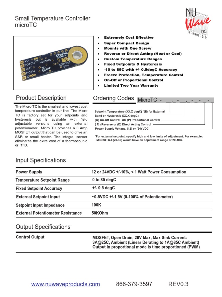 Ssrman-1P Series: Small Temperature Controller Microtc | PDF | Power ...