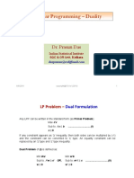 Linear Programming - Duality: Dr. Prasun Das