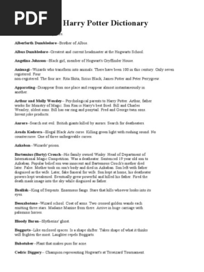 A Harry Potter Dictionary
