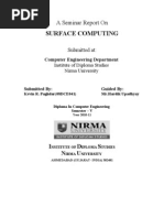 Download report on Surface Computing by MoNika Choudhary SN48150559 doc pdf
