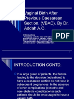 Vaginal Birth After Previous Caesarean Section