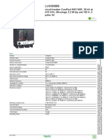 Product Data Sheet: Circuit Breaker Compact Nsx160F, 36 Ka at 415 Vac, Micrologic 2.2 M Trip Unit 150 A, 3 Poles 3D