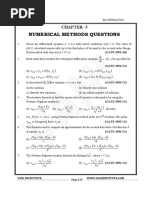 Numerical Methods Formula Sheet | PDF