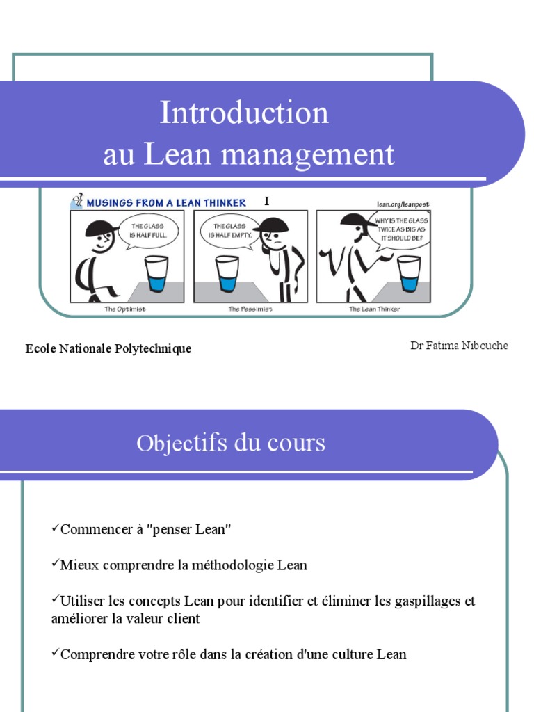 Introduction au Lean Management | PDF | Lean (production) | Science des ...